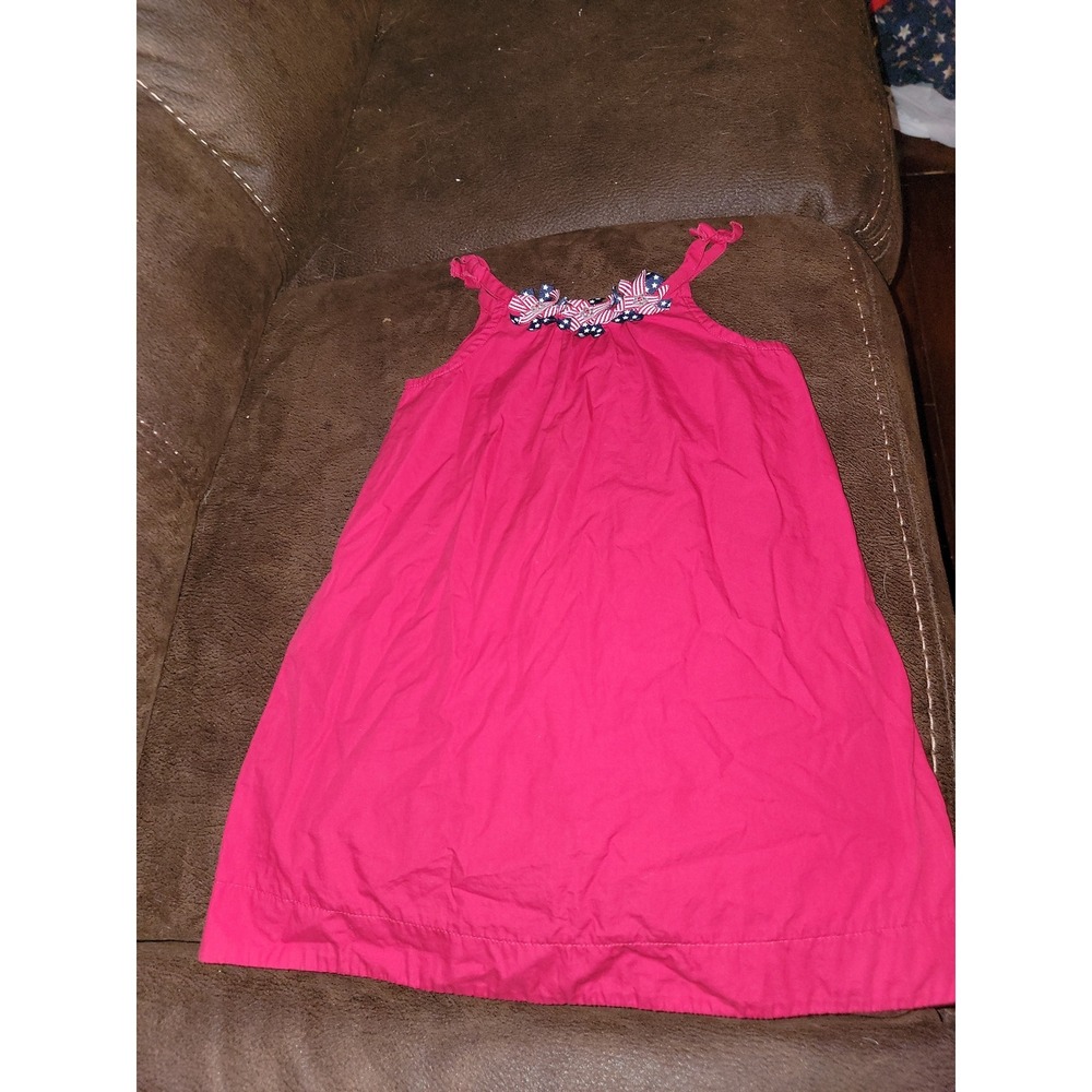 Gymboree 4th of july red dress with cutlies on front size 4t